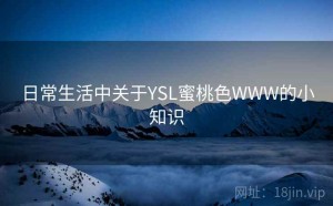 日常生活中关于YSL蜜桃色WWW的小知识